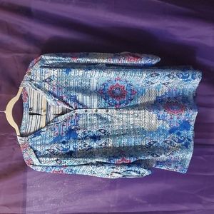 Light weight blue shirt with cute buttons